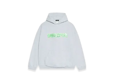 BALENCIAGA Slime Wide Fit Hoodie "Grey Green"