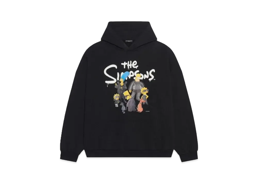 BALENCIAGA The Simpsons & 20Th Television Wide Fit Hoodie "Black"