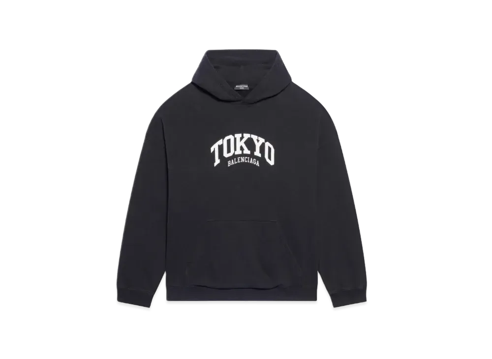BALENCIAGA Cities Tokyo Wide Fit Hoodie "Black"