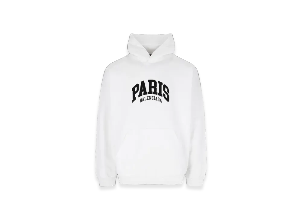 BALENCIAGA Cities Paris Wide Fit Hoodie "White"