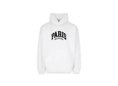 BALENCIAGA Cities Paris Wide Fit Hoodie "White"