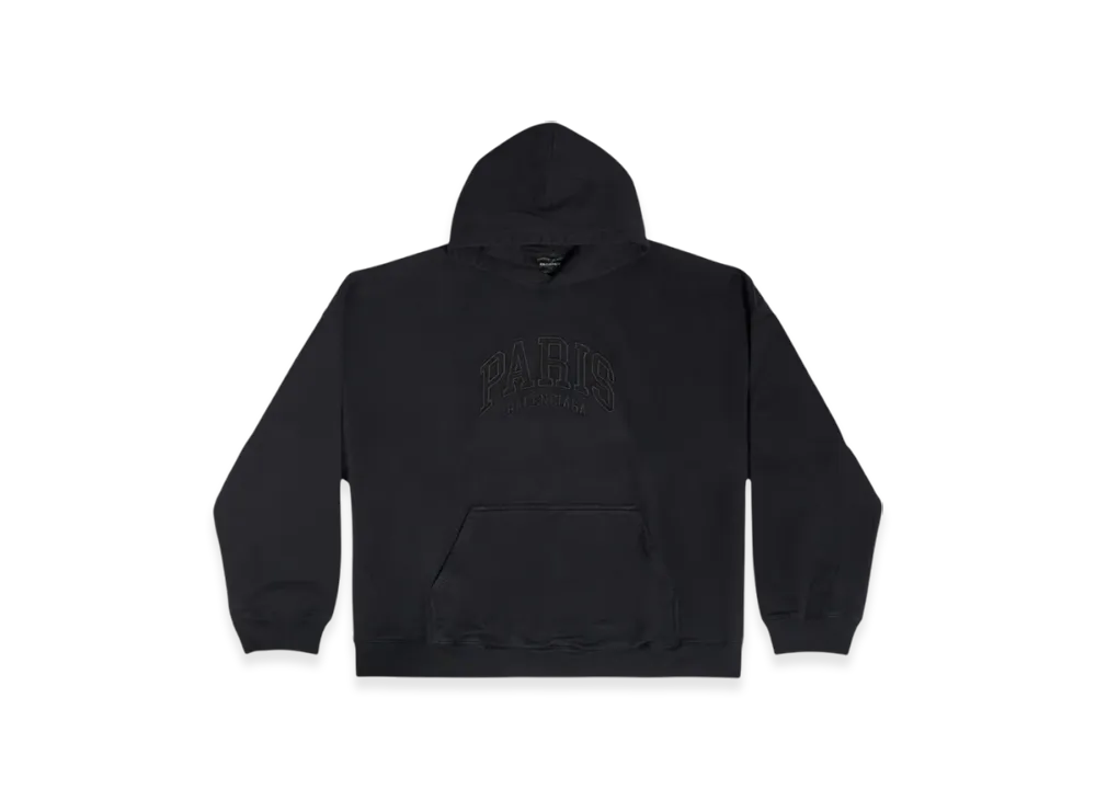 BALENCIAGA Women's Cities Paris Hoodie Oversized "Black"