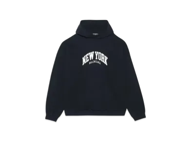 BALENCIAGA Cities New York Wide Fit Hoodie "Black"