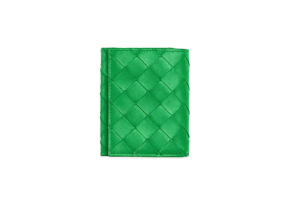Bottega Veneta Trifold Zip Wallet "Parakeet"