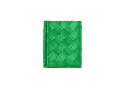 Bottega Veneta Trifold Zip Wallet "Parakeet"