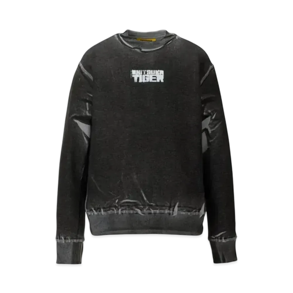 Onitsuka Tiger DENIVITA Men's Printed Sweat Top "Heather Grey/Black"