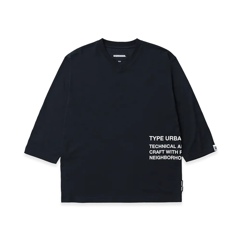 NEIGHBORHOOD Sheltech V-Neck 3Q "Black"