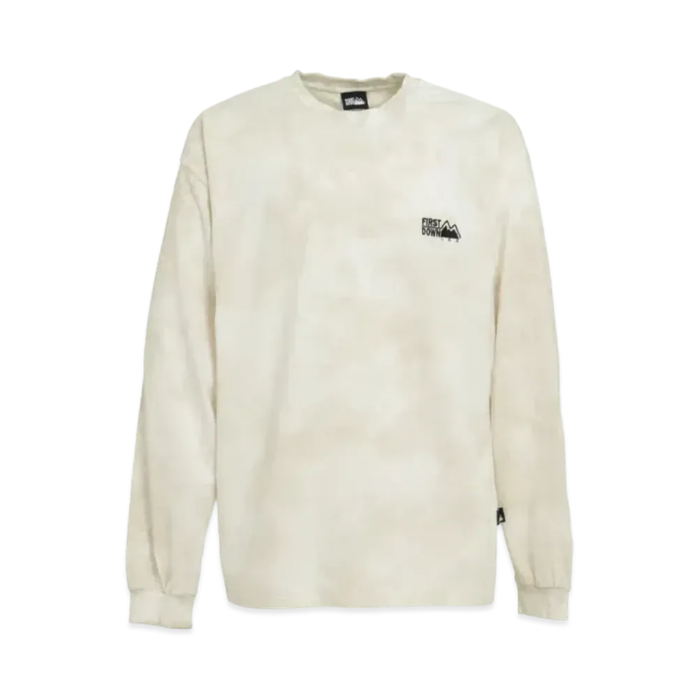 FIRST DOWN TIE DYE L/S T "Silver Gray"
