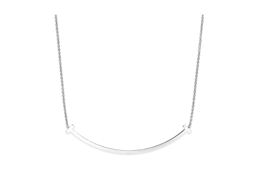 Tiffany & Co. Tiffany T Extra Large Smile Pendant 18K "White Gold"