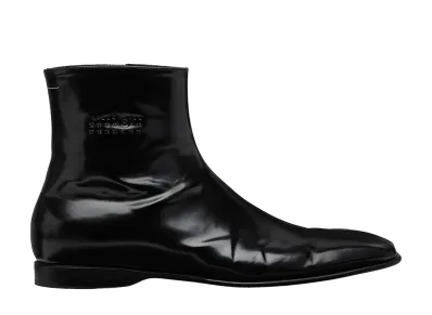 MM6 Maison Margiela Leather Ankle Boots "Black"