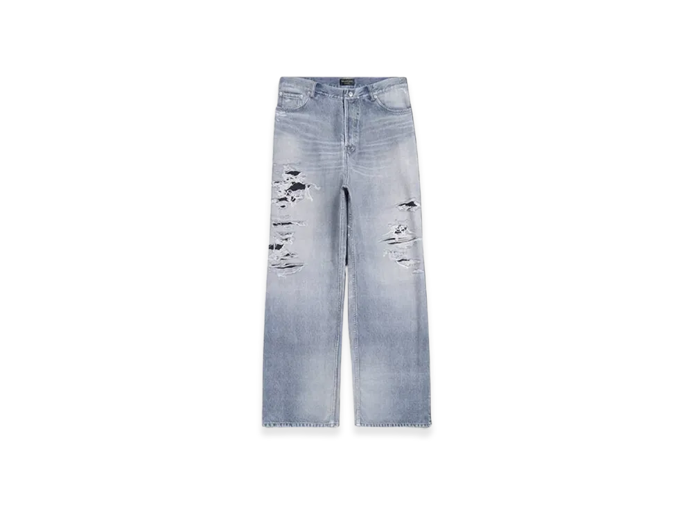 BALENCIAGA Trompe Loeil Denim Pants "Blue"