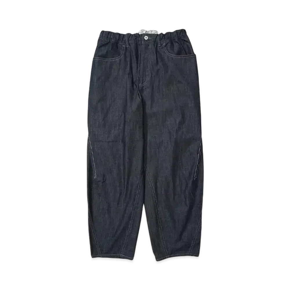 and wander dry easy denim wide pants"NAVY"