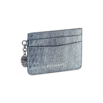 BVLGARI Serpenti Forever Card Holder "Blue"