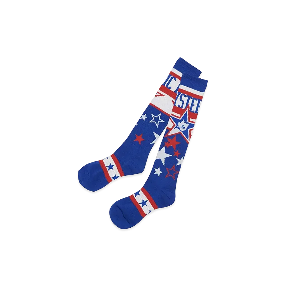 HYSTERIC GLAMOUR Star Dust Sports Knee Socks "Blue"