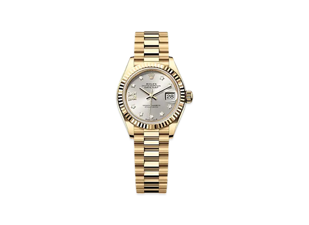 ROLEX Lady-Datejust 28mm Yellow Gold 279178 "Silver"
