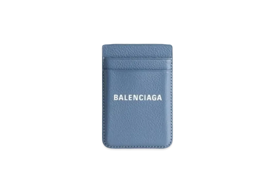 BALENCIAGA Cash Magnet Card Holder "Blue"