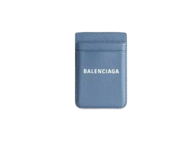 BALENCIAGA Cash Magnet Card Holder "Blue"