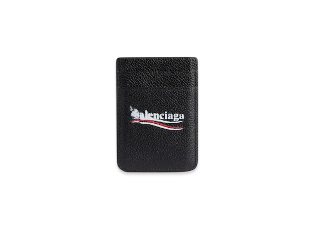 BALENCIAGA Cash Magnetic Card Holder "Black"