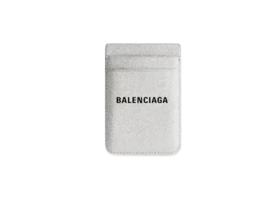 BALENCIAGA Cash Magnet Card Holder Flash Material American "Silver"