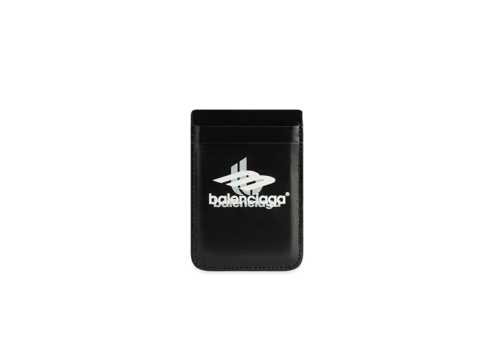BALENCIAGA Cash Magnet Card Holder Box "Black/White"
