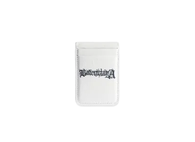 BALENCIAGA Cash Magnet Card Holder DIY Metal "White/Black"