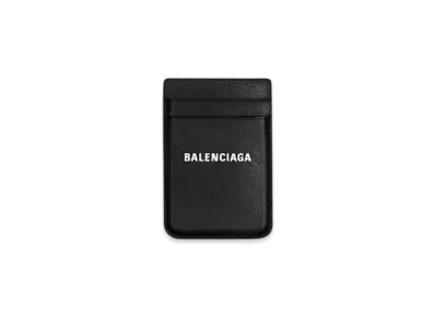 BALENCIAGA Cash Magnetic Card Holder "Black"