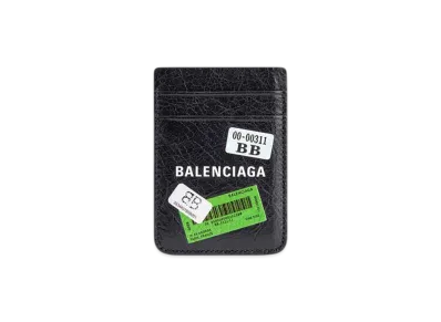 BALENCIAGA Cash Magnetic Card Holder "Black/Multicolor"