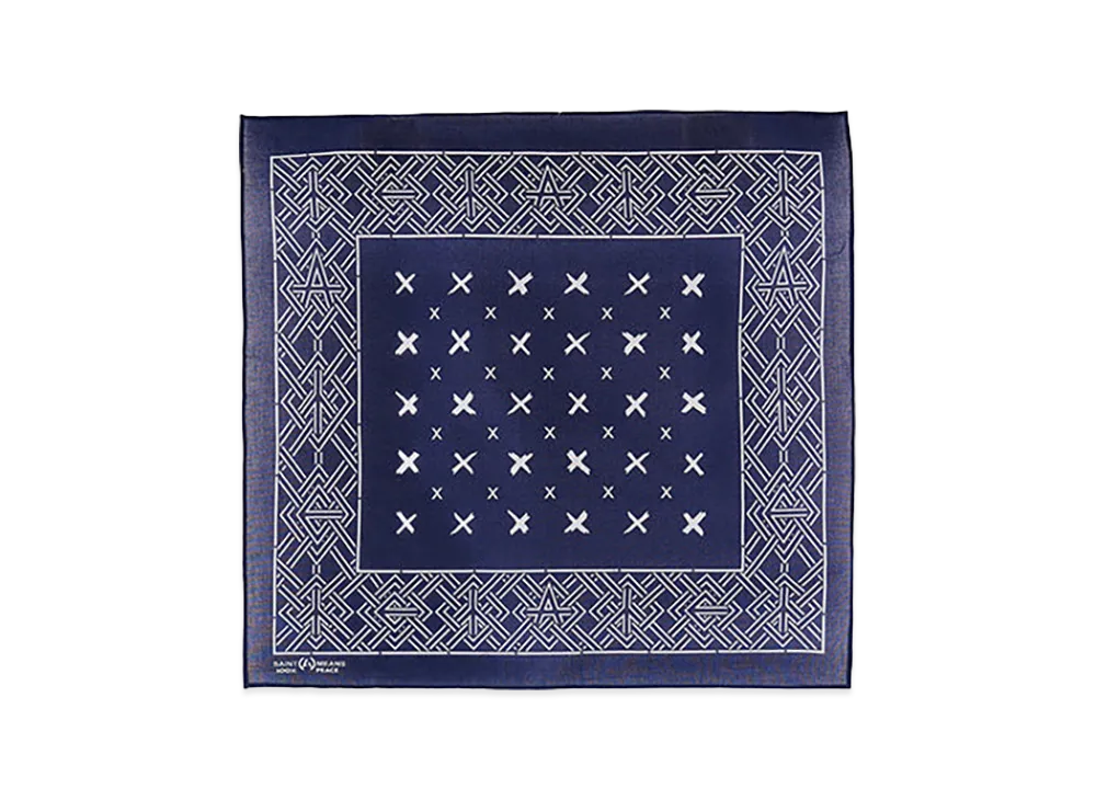 SAINT Mxxxxxx x blackmeans Bkm Bandana/CroSS "Navy"