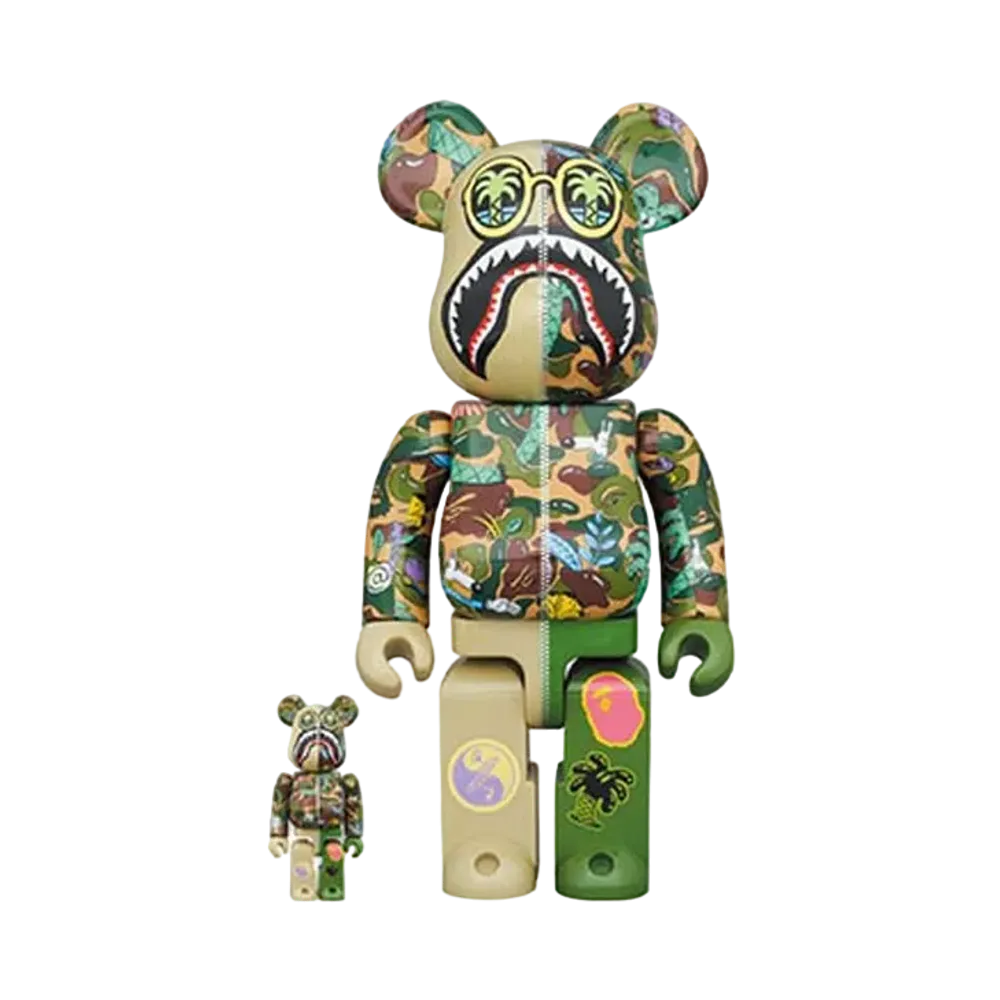 Bearbrick Steven Harrington X BAPE(R) SHARK GREEN 100% & 400%
