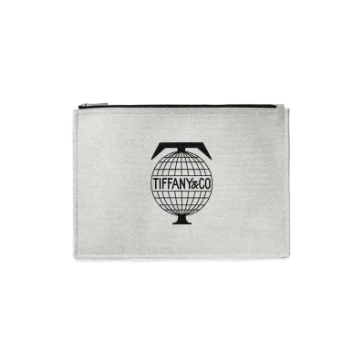 Tiffany & Co Canvas Flat pouch "White"