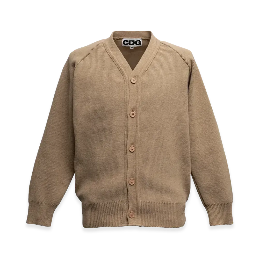 COMME des GARCONS V-Neck School Cardigan "Beige"