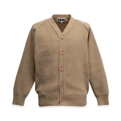 COMME des GARCONS V-Neck School Cardigan "Beige"