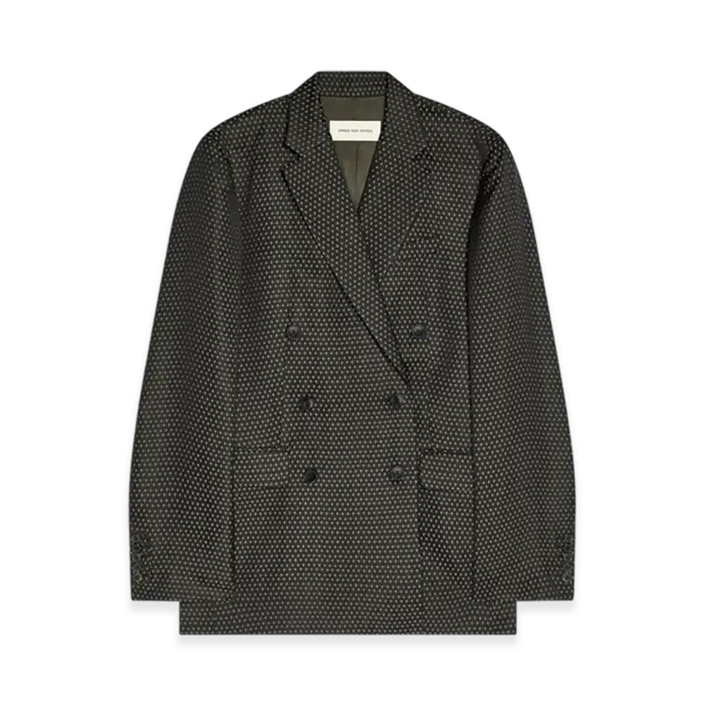 DRIES VAN NOTEN Women's Oversized Jacquard Blazer "Black"