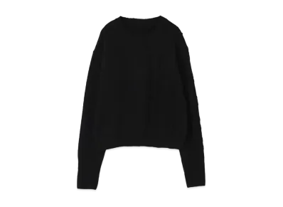 Yohji Yamamoto 5G 5G DIAMOND PATTERN JQ+PS+RIB DIAMOND PATTERN RN "Black"