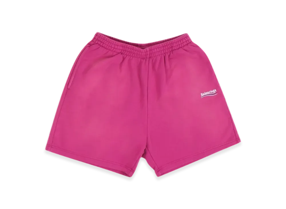 BALENCIAGA Political Campaign Sweatshorts "Dark Fuchsia"
