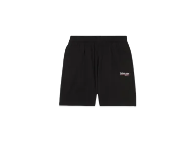 BALENCIAGA Men's Political Campaign Sweat Shorts "Black"