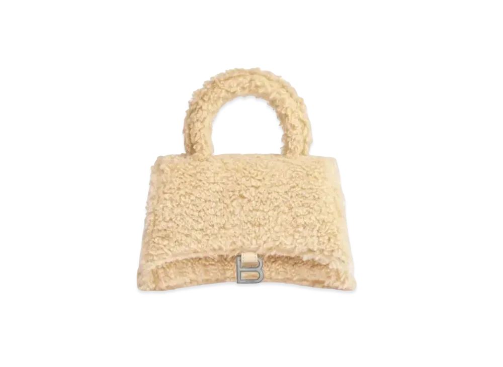 BALENCIAGA Farley Hourglass Plus Small Strap Bag "Beige"