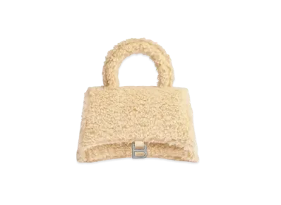 BALENCIAGA Farley Hourglass Plus Small Strap Bag "Beige"