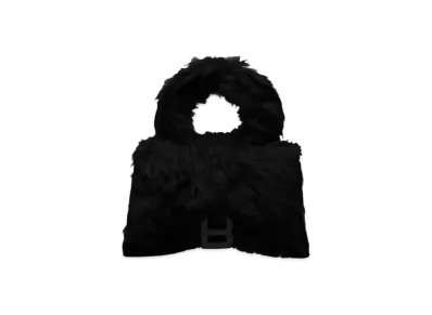 BALENCIAGA Fluffy Hourglass XS Handbag "Black"