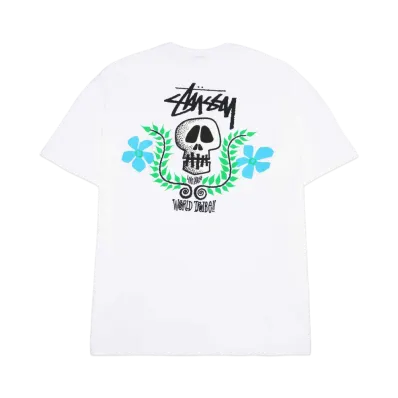 Stussy Skull Crest Tee "White"