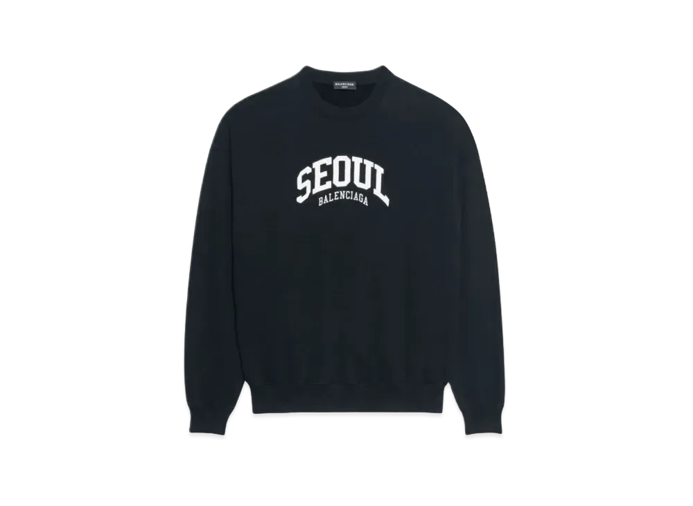 BALENCIAGA Cities Seoul Regular Fit Sweatshirt "Black"
