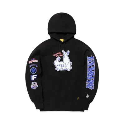 FR2 Playing Rabbits Hoodie "Black"
