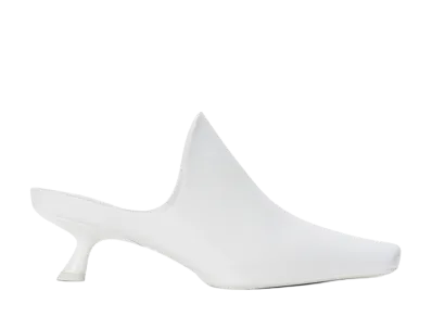 LOEWE Women's Emily Mule in Lambskin "White"