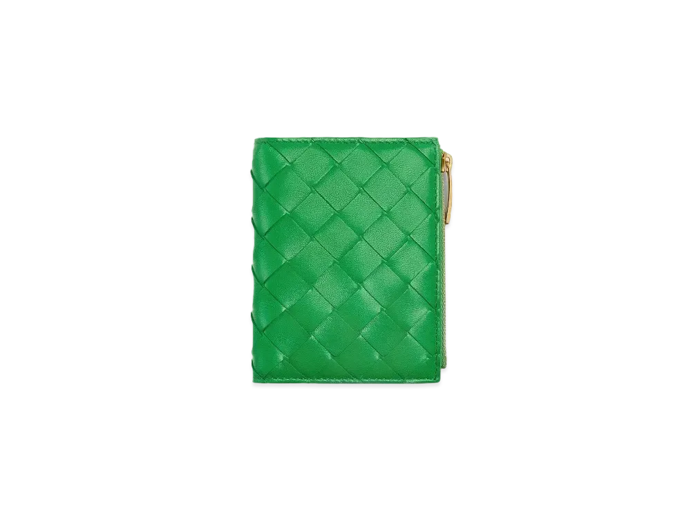 Bottega Veneta Bifold Zipped Wallet "Parakeet"