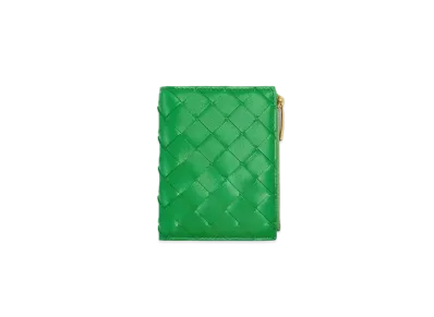 Bottega Veneta Bifold Zipped Wallet "Parakeet"