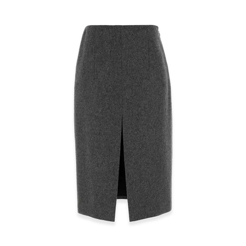 PRADA Women's Wool Skirt "Dark Gray"