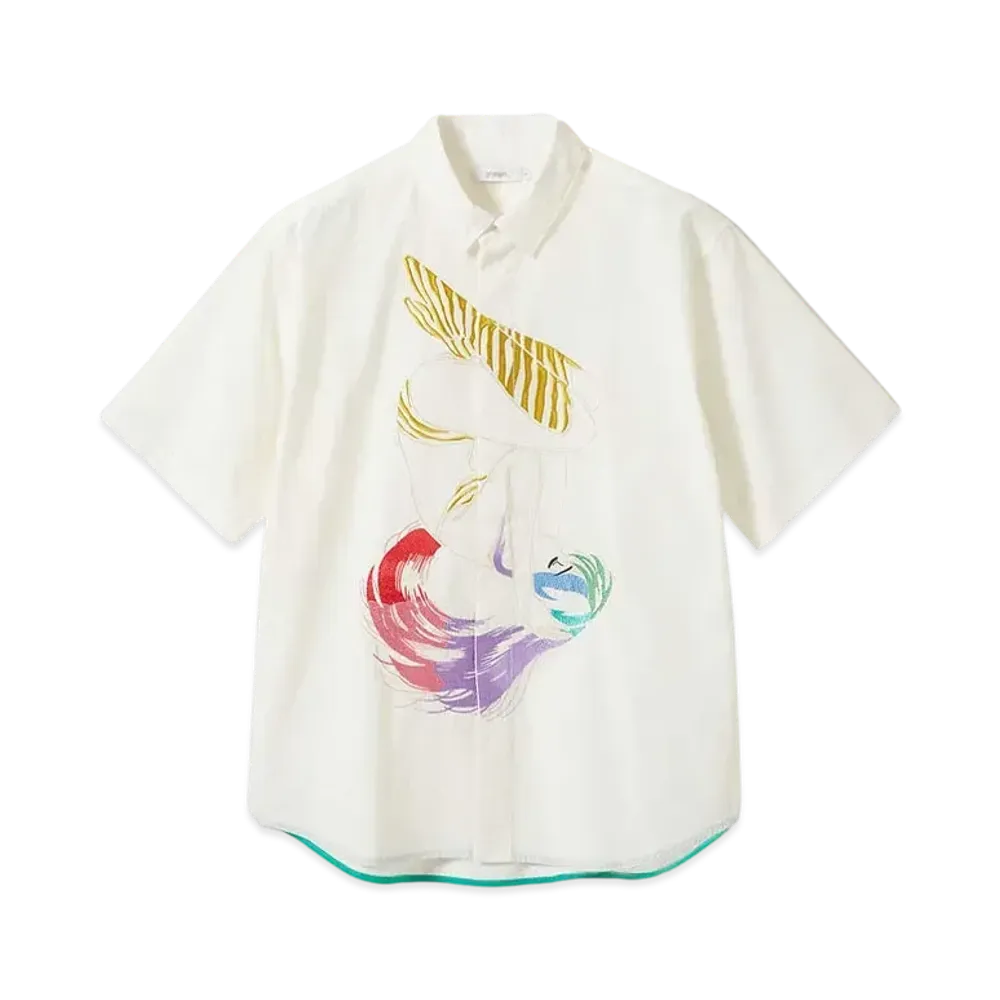 graniph x Urusei Yatsura Boy Meets Girl Act.1 Loose Fit Short Sleeve Shirt "Off White"