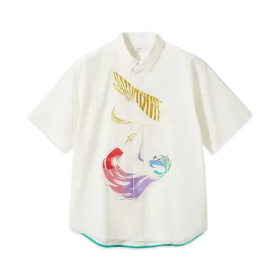 graniph x Urusei Yatsura Boy Meets Girl Act.1 Loose Fit Short Sleeve Shirt "Off White"