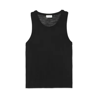 Saint Laurent Women's Tank Top in Wool "Black"