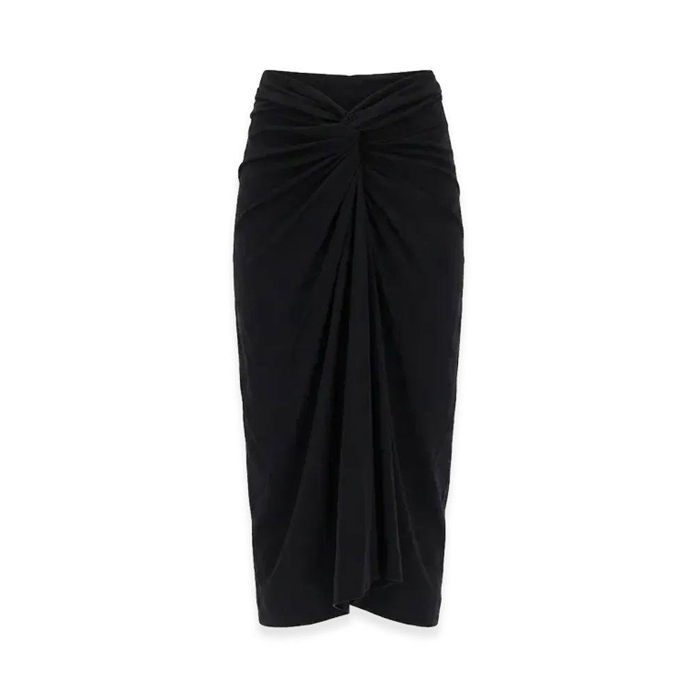 DRIES VAN NOTEN Women's Draped Herchive Skirt "Black"